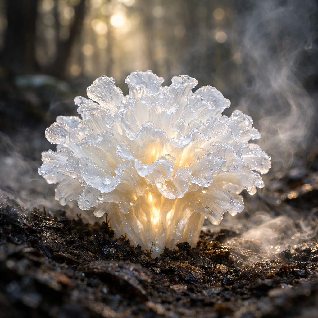 Tremella Fuciformis mushroom — the key ingredient in Kinoko Labs Lip Plumping Serum