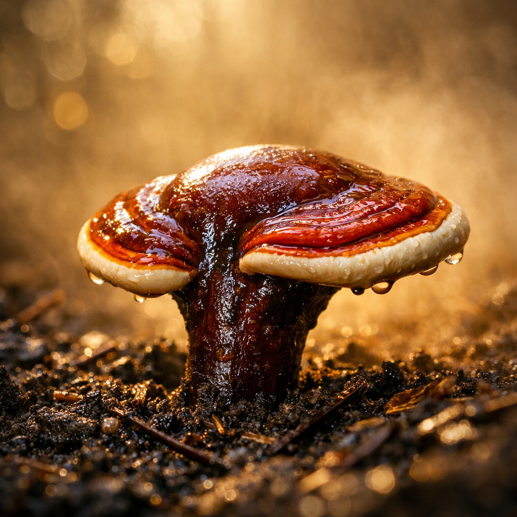 Reishi mushroom Ganoderma lucidum